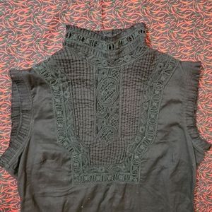 Victorian Vintage Lace and Sheer Blouse